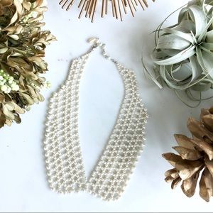 Vintage pearl collar necklace